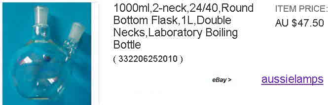 1000ml,2-neck,24-40,Round Bottom Flask,1L,Double Necks,Laboratory Boiling Bottle