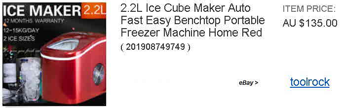 2.2L Ice Cube Maker Auto Fast Easy Benchtop Portable Freezer Machine Home Red